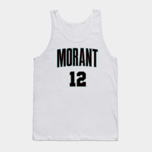 Ja Morant #12 Grizzlies black Tank Top